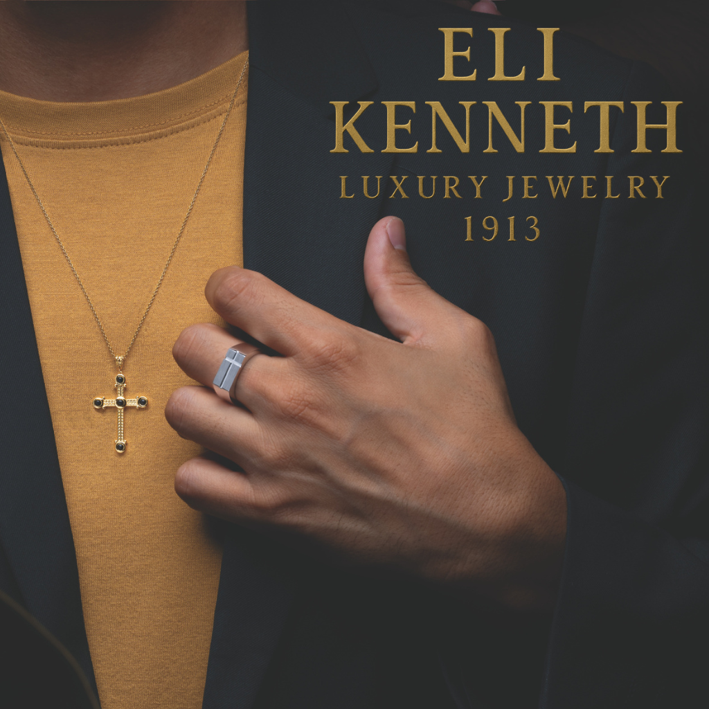 Solid Gold Men's Cross Necklaces