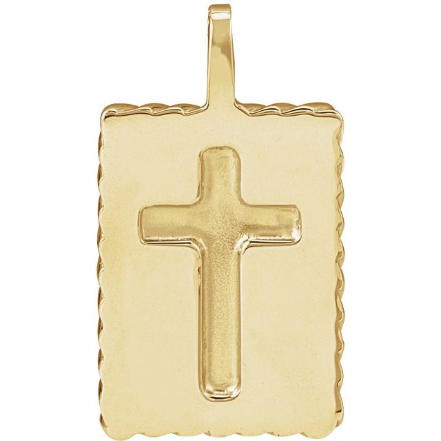 14K Yellow Crucifix Pendant