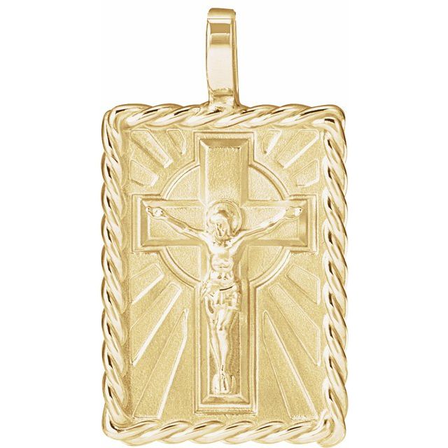 14K Yellow Crucifix Pendant