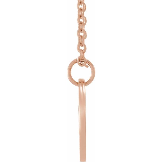 14K Rose (Ichthus) Fish 16-18" Necklace