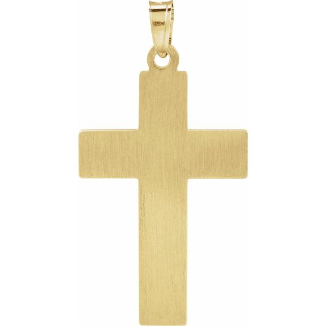 14K Yellow Cross Pendant