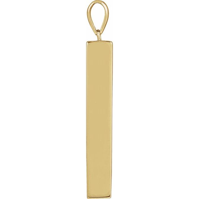 14K Yellow Gold-Plated Sterling Silver Ash Holder Bar Pendant
