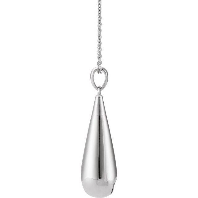 Sterling Silver Tear of Love Ash Holder 18" Necklace