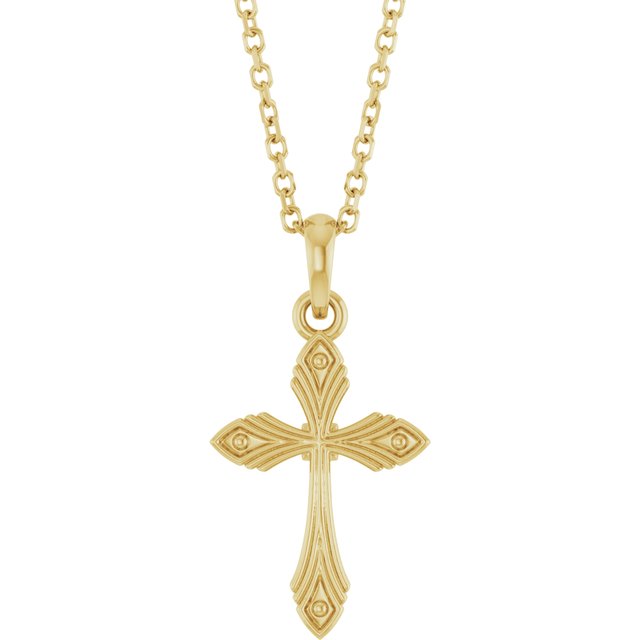 Vintage-Inspired Cross 16-18" Necklace