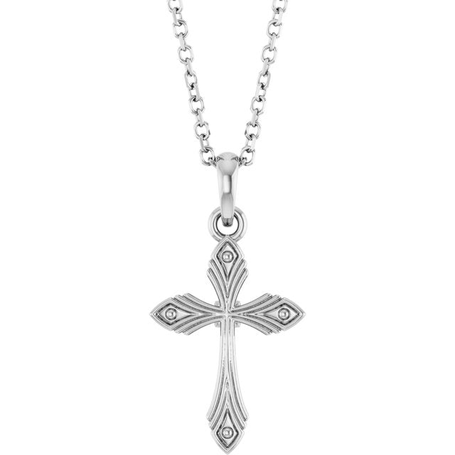 Vintage-Inspired Cross 16-18" Necklace