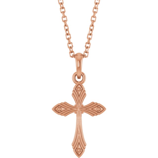 Vintage-Inspired Cross 16-18" Necklace