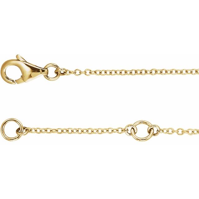 14K Yellow 1/5 CTW Natural Diamond Double Sideways Cross 16-18" Necklace