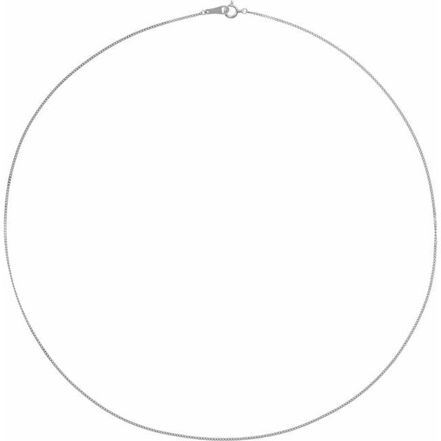 Platinum 1 mm Curb 24" Chain