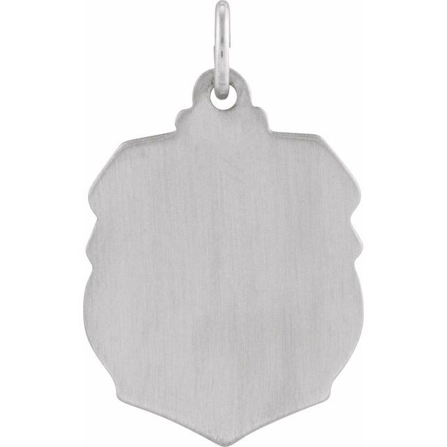 14K White 16.5x14 mm St. Michael Medal