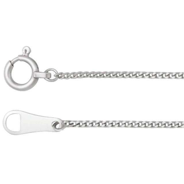 Platinum 1 mm Curb 24" Chain