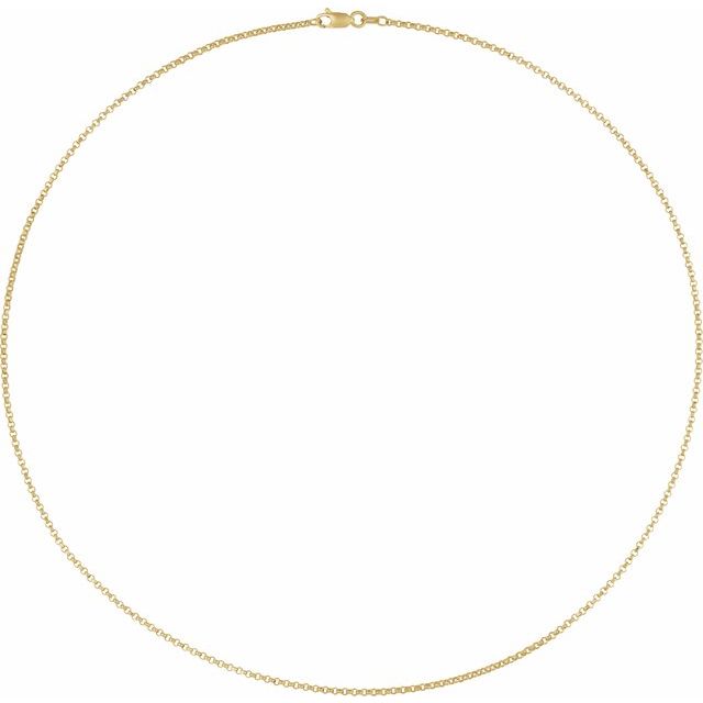 14K Yellow 1.65 mm Rolo 24" Chain
