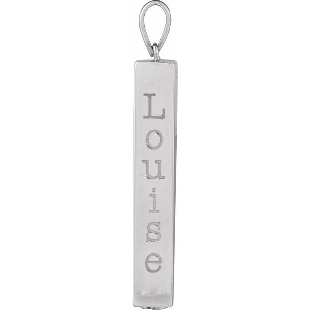 Sterling Silver Ash Holder Bar Pendant