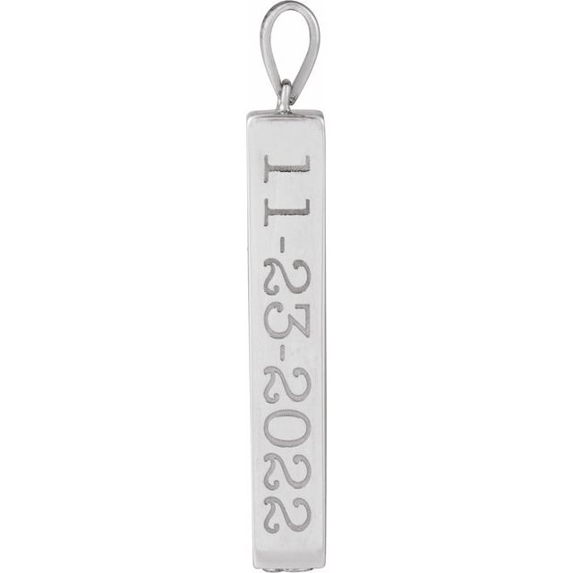 Sterling Silver Ash Holder Bar Pendant