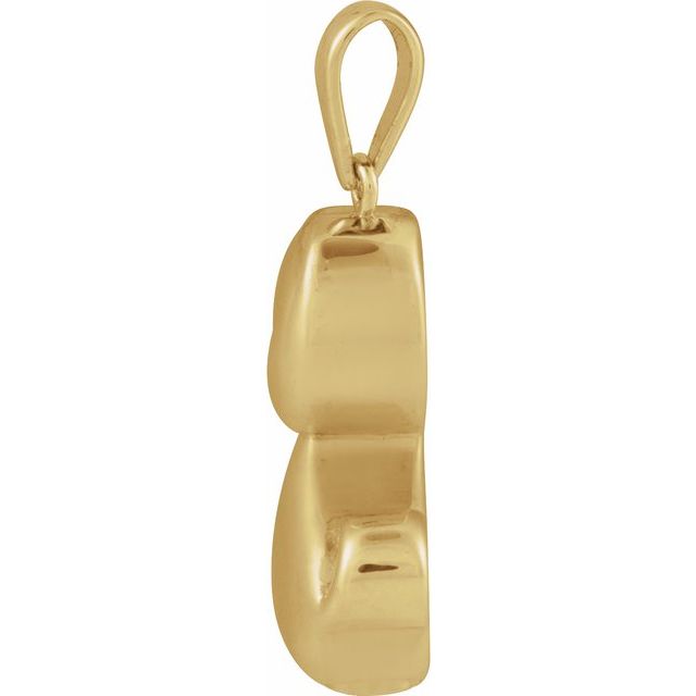 14K Yellow Gold-Plated Sterling Silver Dog Ash Holder Pendant