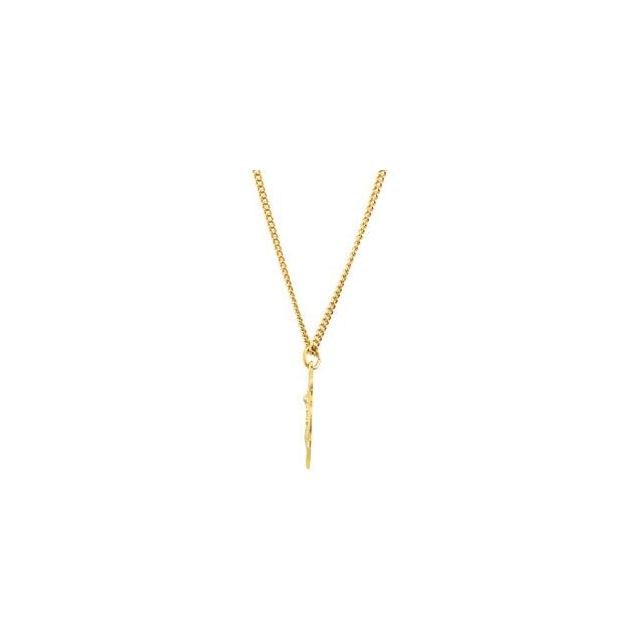 24K Yellow Gold-Plated 28.6x20.87 mm St. Michael 24" Necklace