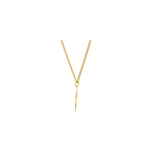 24K Yellow Gold-Plated Sterling Silver 28.8x22.62 mm Star of David 24" Necklace