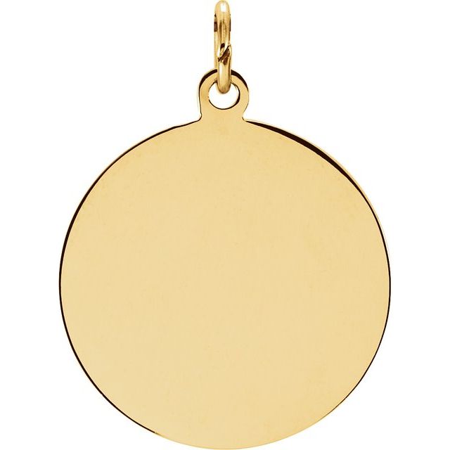 14K Yellow 18 mm Round St. Padre Pio Medal