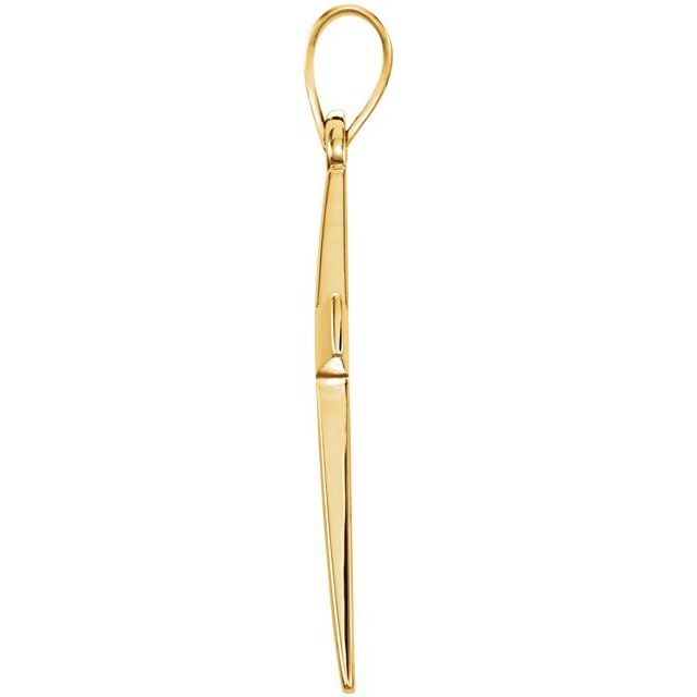 14K Yellow Cross Pendant