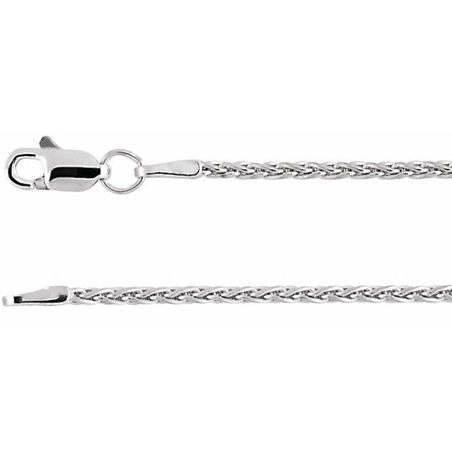 Sterling Silver 1.5 mm Wheat 20" Chain