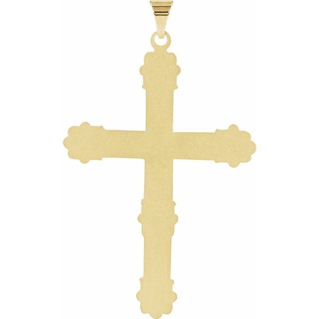 14K Yellow 47x31.5 mm Cross Pendant