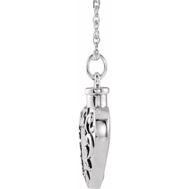 Sterling Silver Forever Loved Ash Holder 18" Necklace