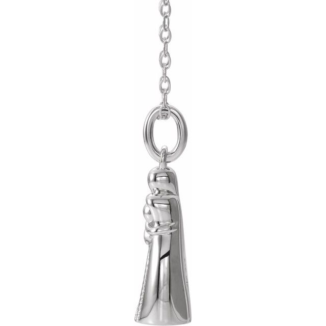 Sterling Silver Holding You Forever Ash Holder 18" Necklace