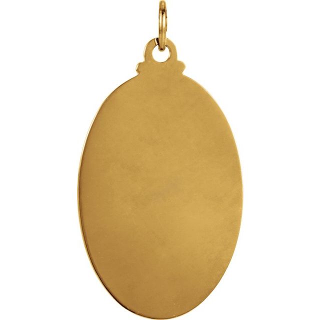14K Yellow 25x18 mm Oval St. Christopher Medal