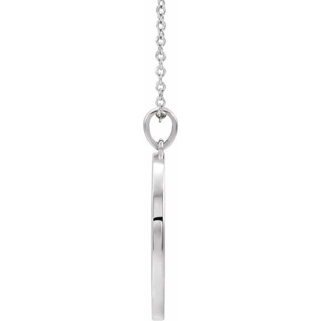 Sterling Silver 20.3x18.4 mm Ichthus (Fish) 16-18" Necklace