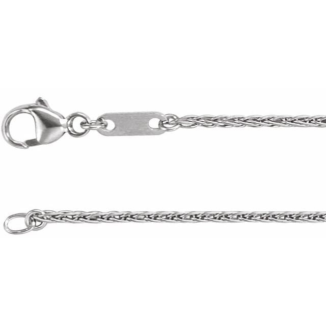 Platinum 1.2 mm Wheat 20" Chain