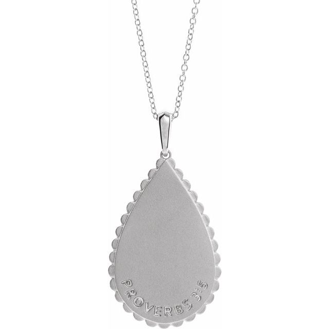 Sterling Silver Trust in The Lord 16-18" Necklace