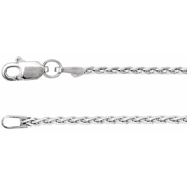 Sterling Silver 1.5 mm Wheat 24" Chain