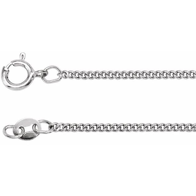 Sterling Silver 1.6 mm Curb 24" Chain