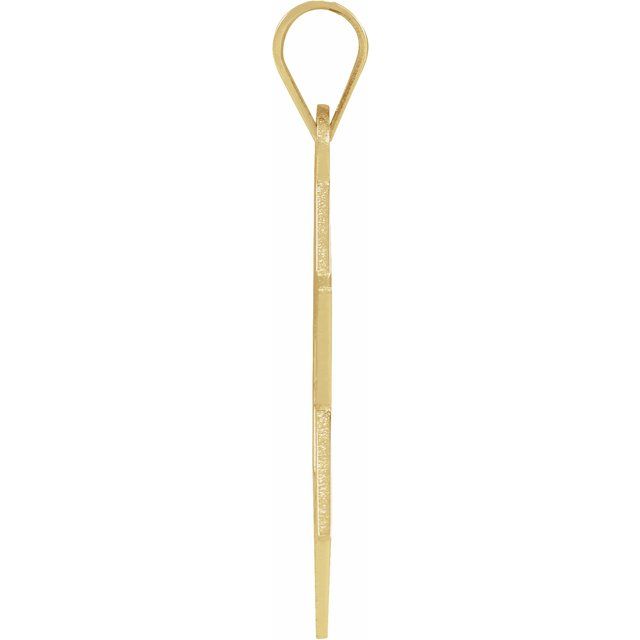 14K Yellow 32x26 mm Star of David Pendant