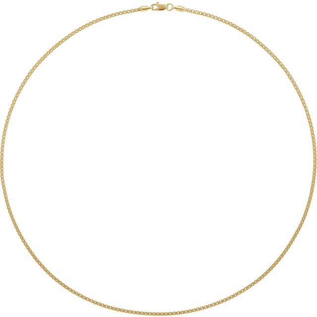 14K Yellow 1.82 mm Box 24" Chain