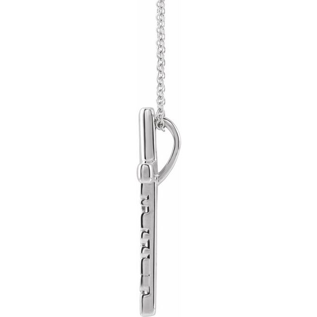 Sterling Silver Blessed Cross 16-18" Necklace