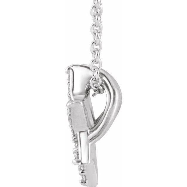 14K White 1/10 CTW Natural Diamond Star of David 16-18" Necklace