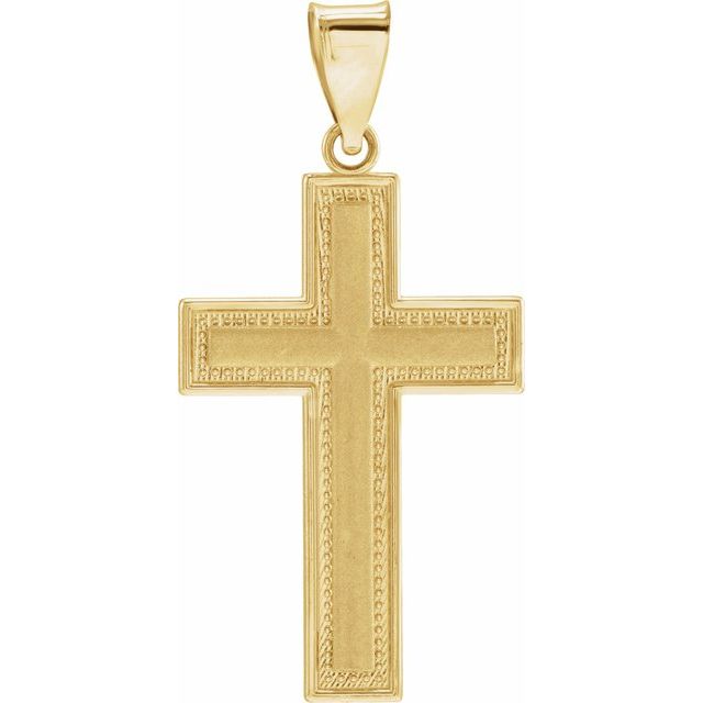 14K Yellow 29x19 mm Cross Pendant