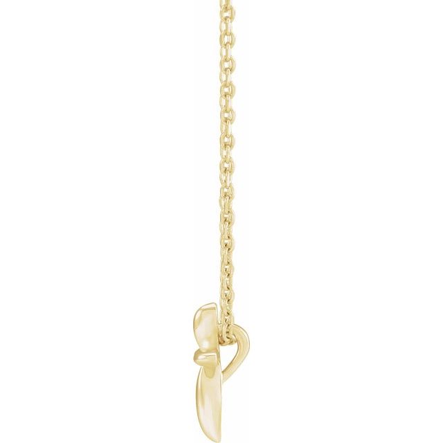 14K Yellow 10x7.72 mm Cross 16-18" Necklace