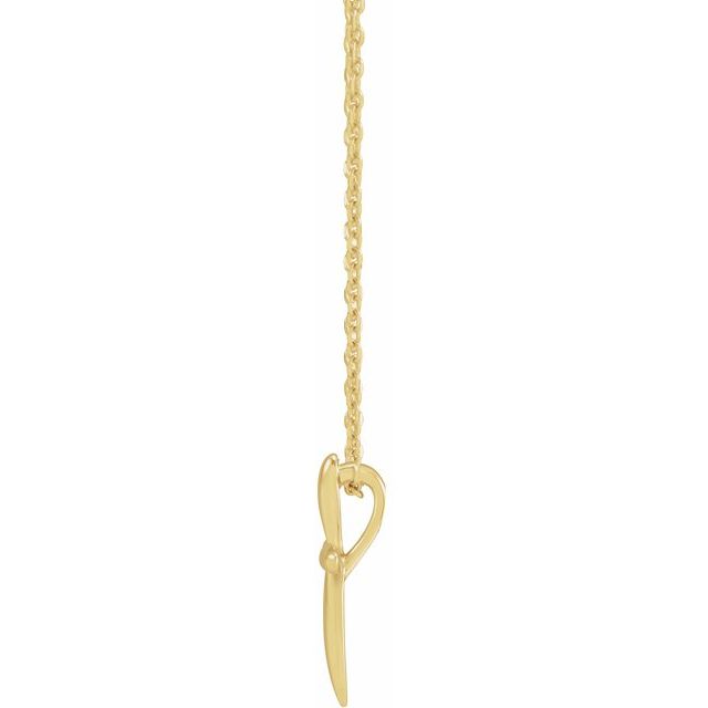 14K Yellow 14.65x11.2 mm Cross 16-18" Necklace