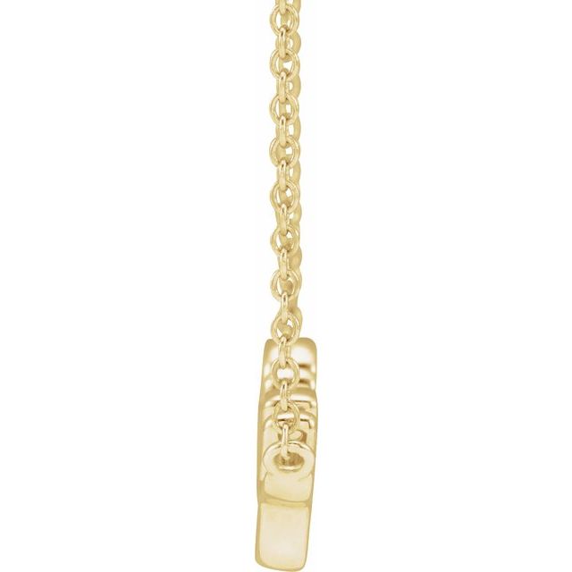14K Yellow 23.1x7.37 mm Pray 18" Necklace