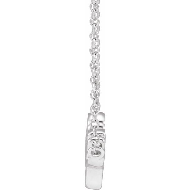 Sterling Silver 23.1x7.37 mm Pray 18" Necklace