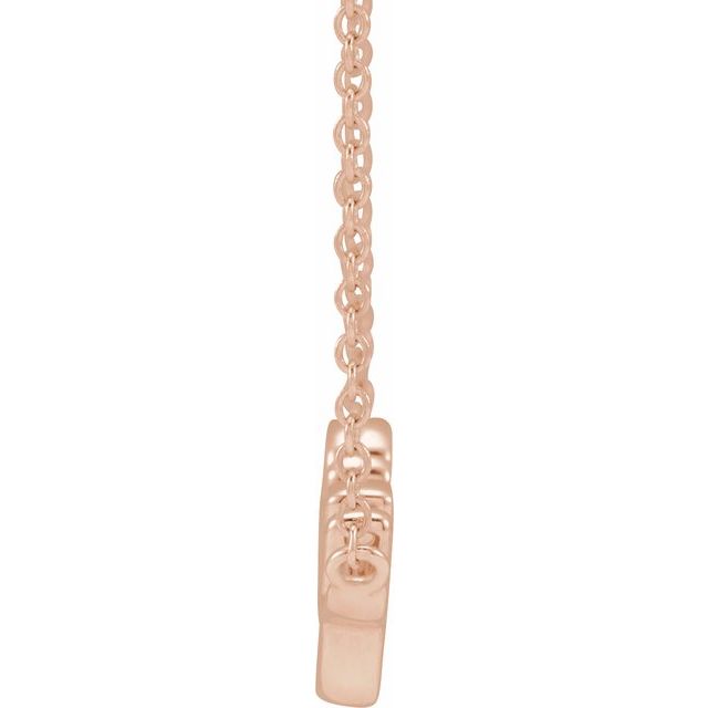 14K Rose 23.1x7.37 mm Pray 18" Necklace