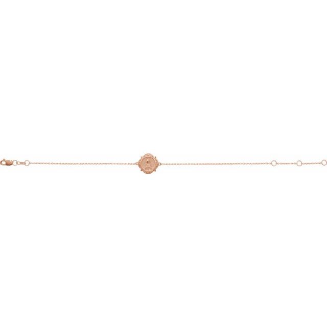 14K Rose Miraculous Mary Bracelet