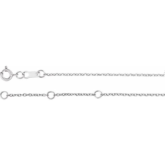 14K White .015 CTW Natural Diamond Angel Wing 6 1/2-7 1/2" Bracelet