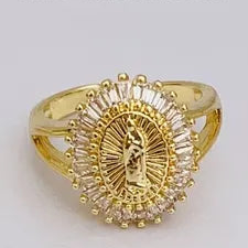 Virgin Mary Ring in 18K Gold Plated Finish