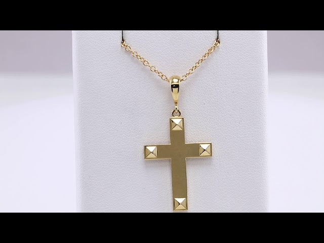 14K Yellow Cross 20" Necklace