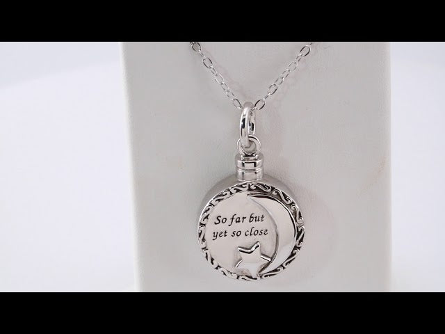 Sterling Silver So Far But Yet So Close Ash Holder 18" Necklace