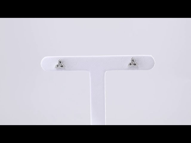 Sterling Silver 1/10 CTW Natural Diamond Celtic-Inspired Trinity Earrings