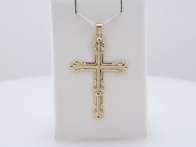 14K Yellow 47x31.5 mm Cross Pendant