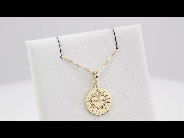 Sterling Silver Sacred Heart 16-18" Necklace